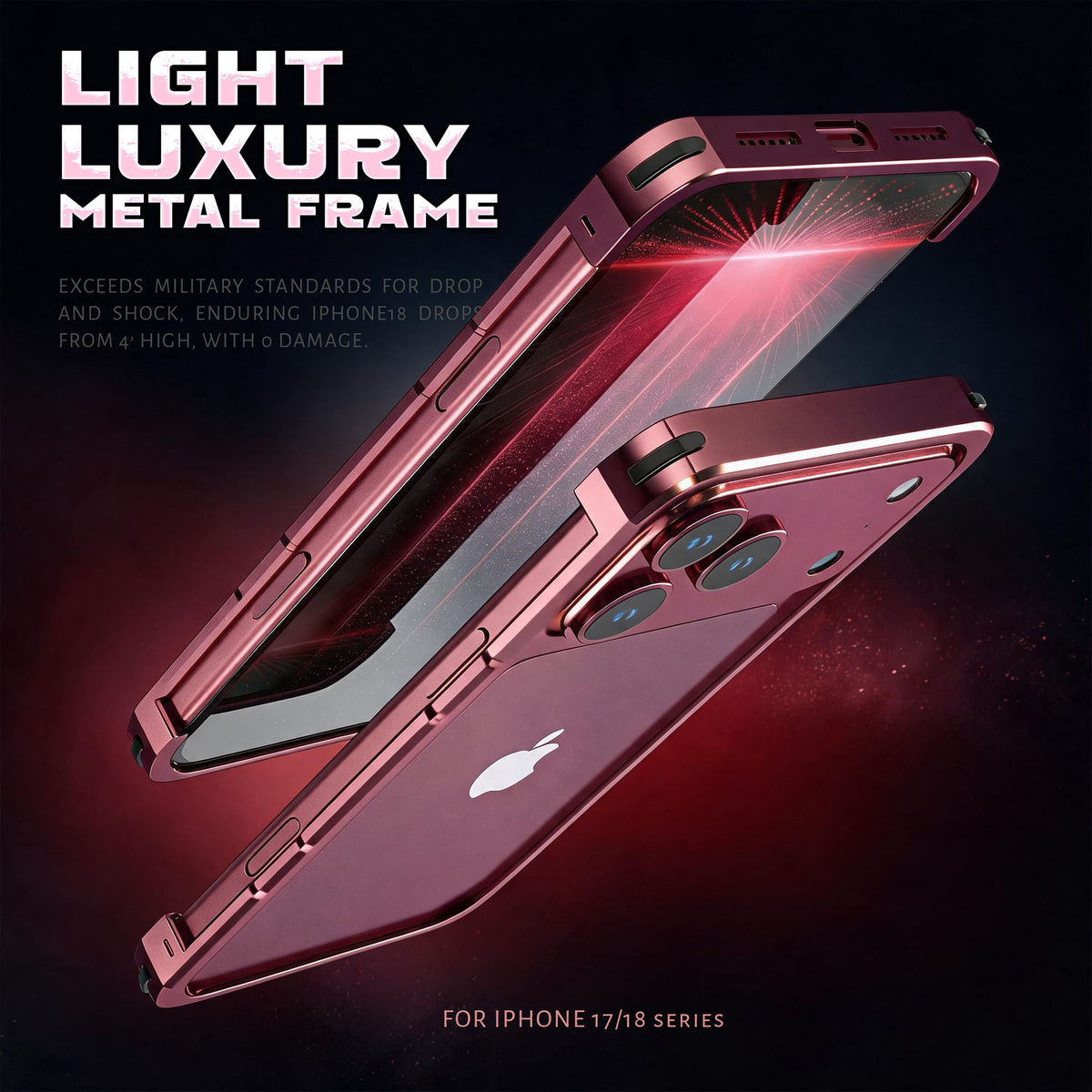 Ultramarine Technology with 12ft Military-Grade Aluminum Metal Phone Case | Zero Damage Protection