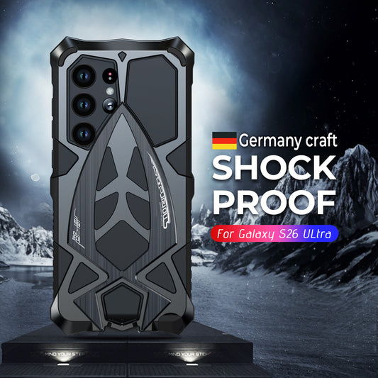 LUPHIE Warrior Armor Galaxy S26 Ultra Phone Case Metal Protection
