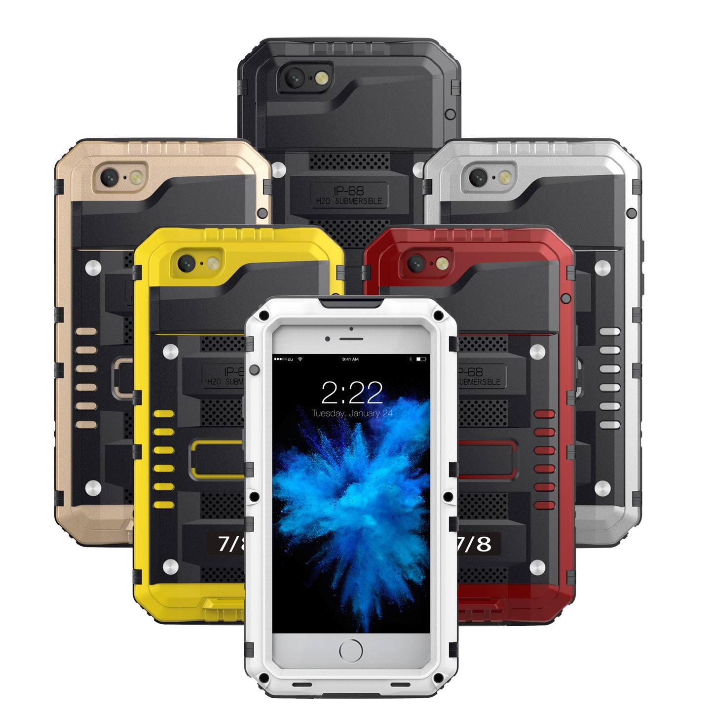 R-just Wolf Warriors 60ft Waterproof iPhone SE Phone Case