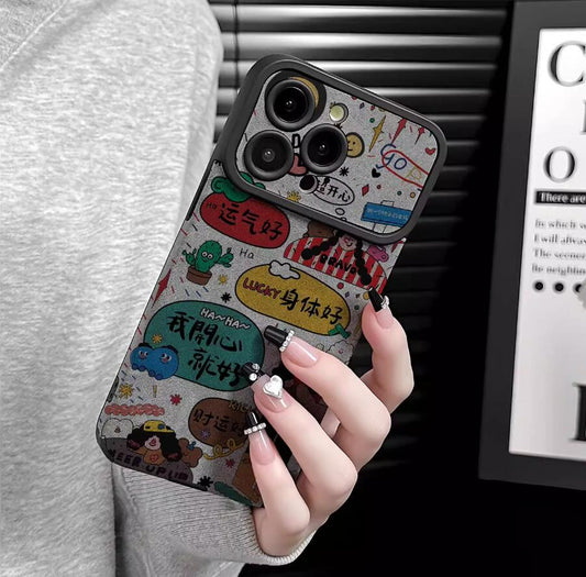 sheepskin-happy-girl-patchwork-painting-iphone-case-creative_1