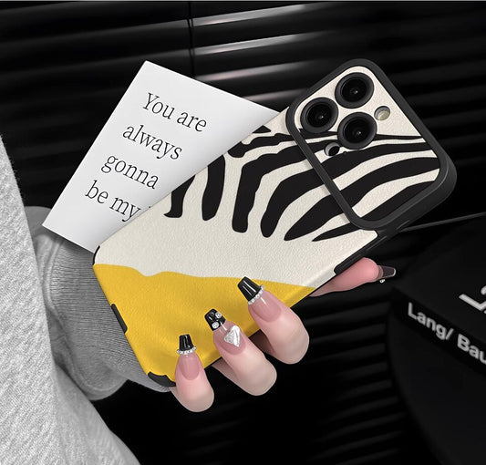 sheepskin-yellow-zebra-patchwork-painting-iphone-case-trendy_1