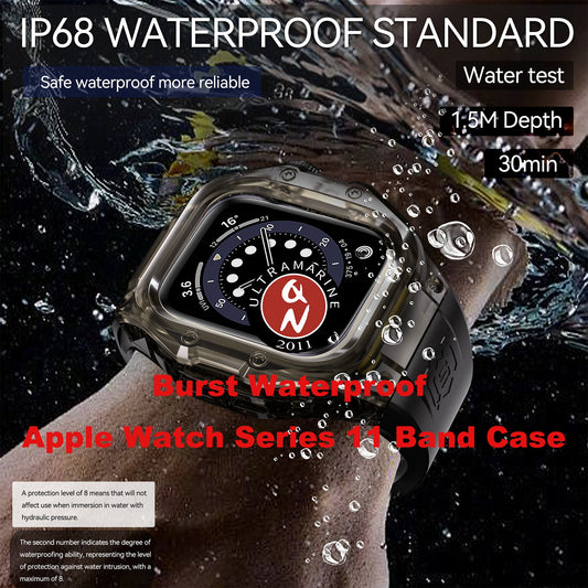 Apple Watch Series 11 Band Case: Burst Waterproof All-Terrain Shield