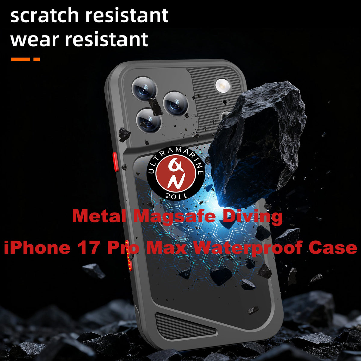 IP68 Waterproof & MIL-STD Metal MagSafe Phone Case iPhone 17 Pro Max