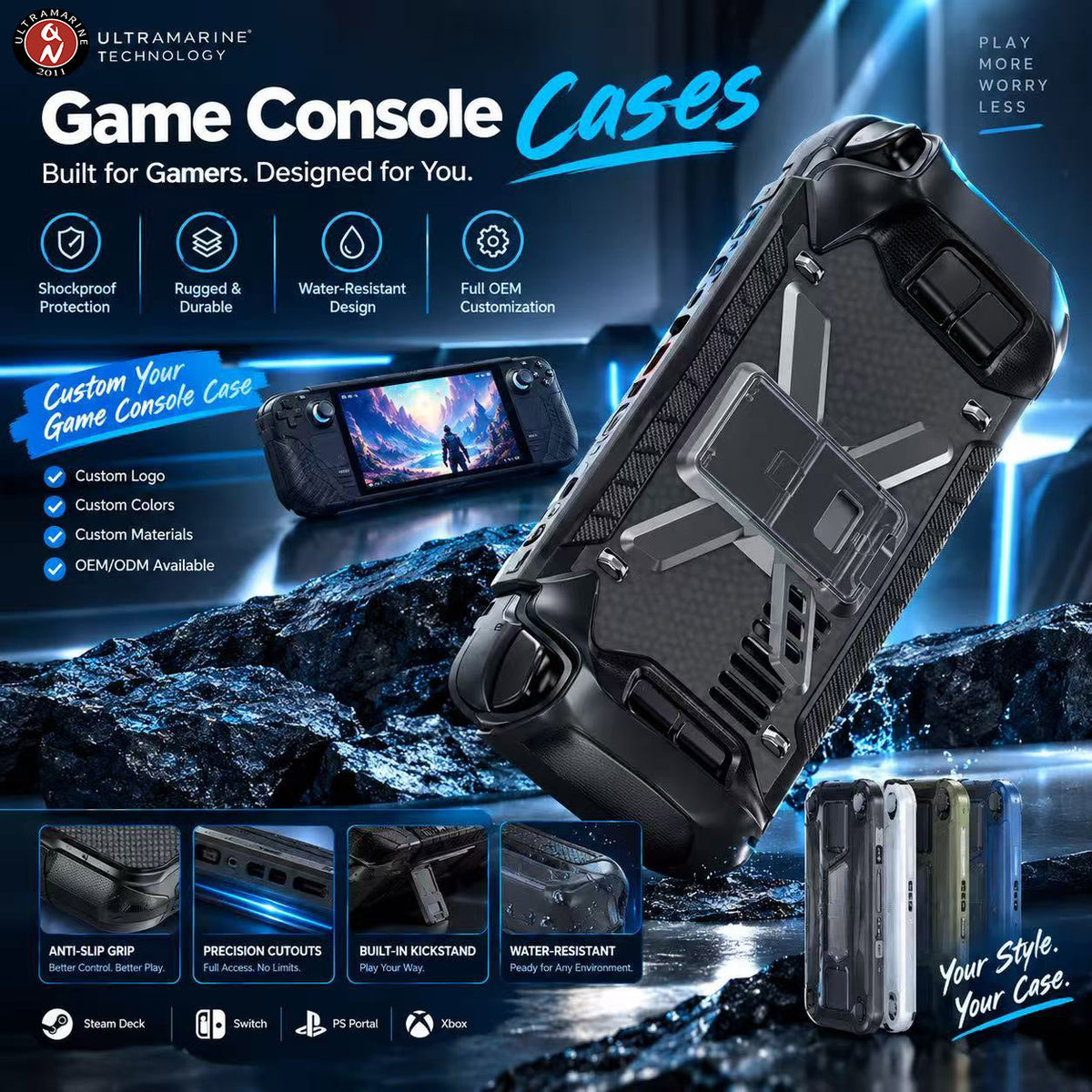 Ultramarine Technnology Game Console Cases