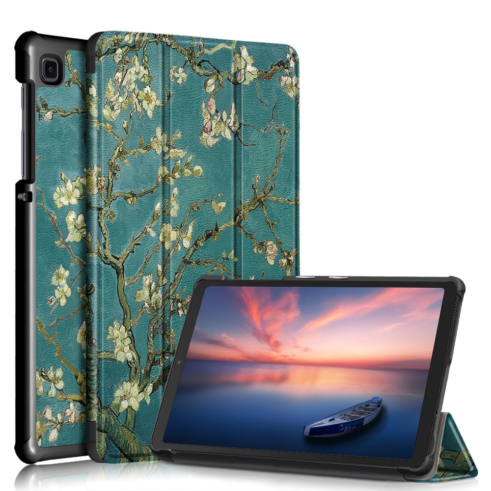 Tri-fold Caster Leather Samsung Galaxy Tab A7 Lite Case Slim