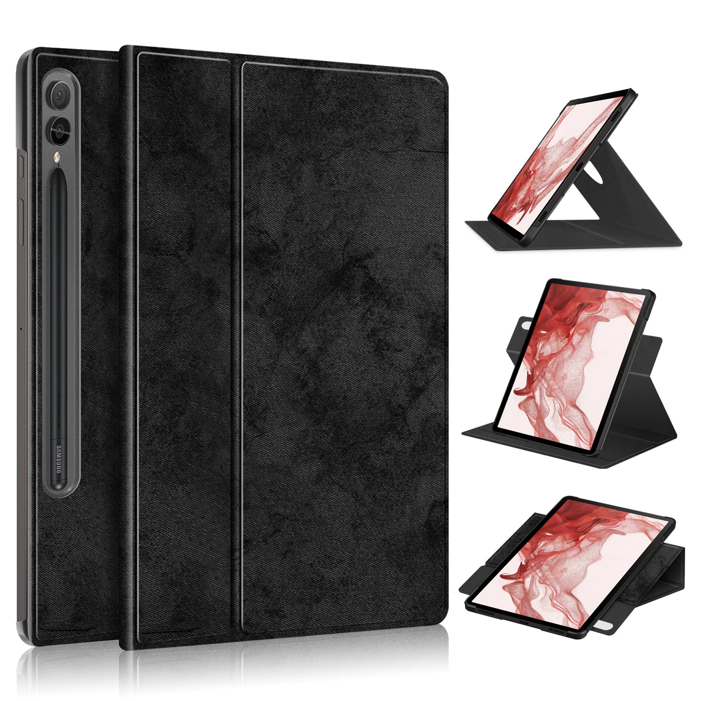 Rotating Stand Voltage Samsung Galaxy Tab S9 FE+ Case Leather