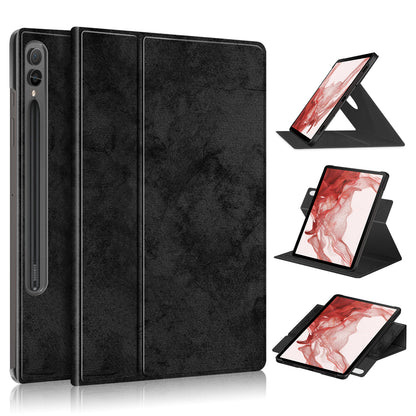 Rotating Stand Voltage Samsung Galaxy Tab S9+ Case Leather