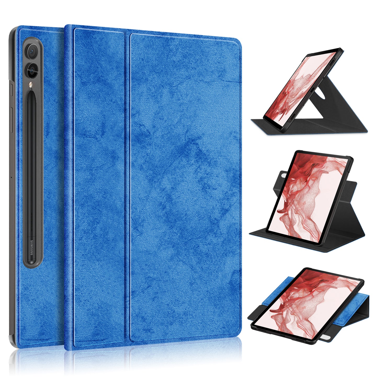 Rotating Stand Voltage Samsung Galaxy Tab S9 FE+ Case Leather