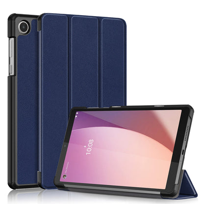 Tri-fold Caster Leather Lenovo Tab M8 (2023) Case Hard Shell Slim