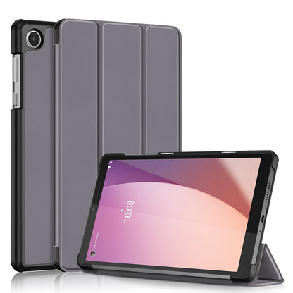 Tri-fold Caster Leather Lenovo Tab M8 (2023) Case Hard Shell Slim