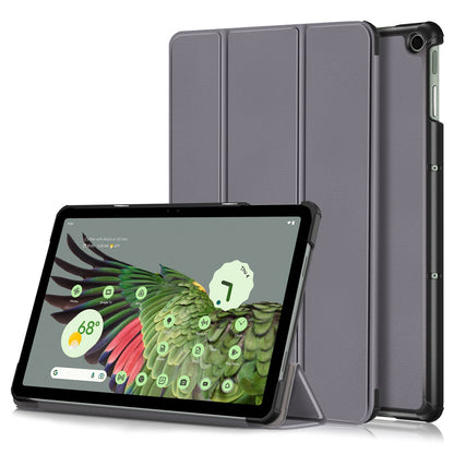 Tri-fold Caster Leather Google Pixel Tablet (2023) Case Hard Shell