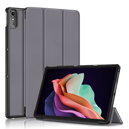 Tri-fold Caster Leather Lenovo Tab P11 Plus (2023) Case Hard Shell