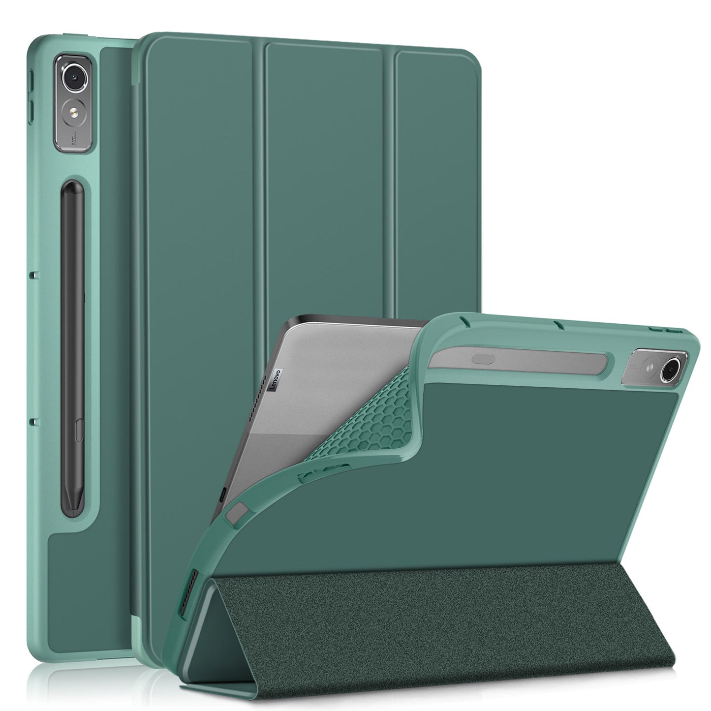 Soft TPU Combo Leather Lenovo Tab P12 (2023) Case Tri-fold Stand