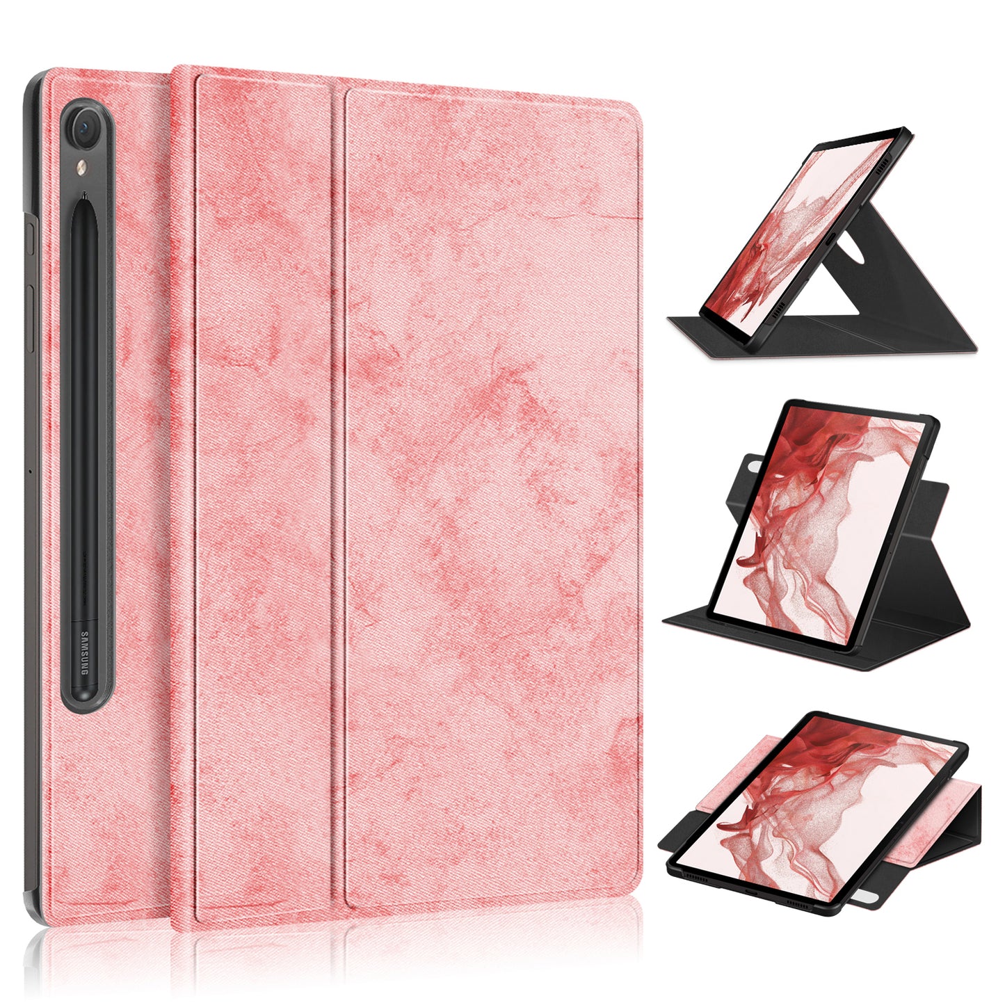 Rotating Stand Voltage Samsung Galaxy Tab S9 FE Case Leather