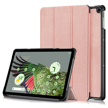 Tri-fold Caster Leather Google Pixel Tablet (2023) Case Hard Shell