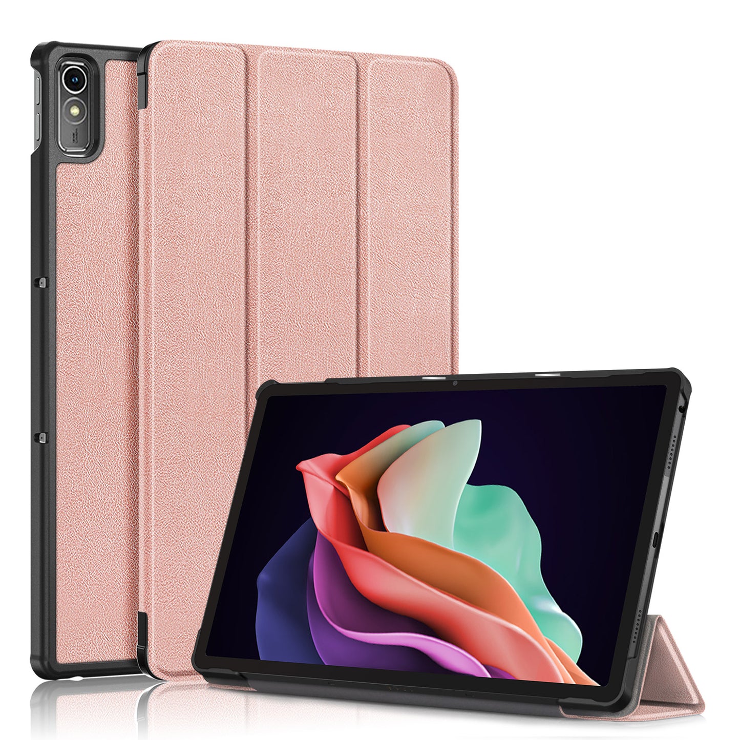 Tri-fold Caster Leather Lenovo Tab P11 Plus (2023) Case Hard Shell