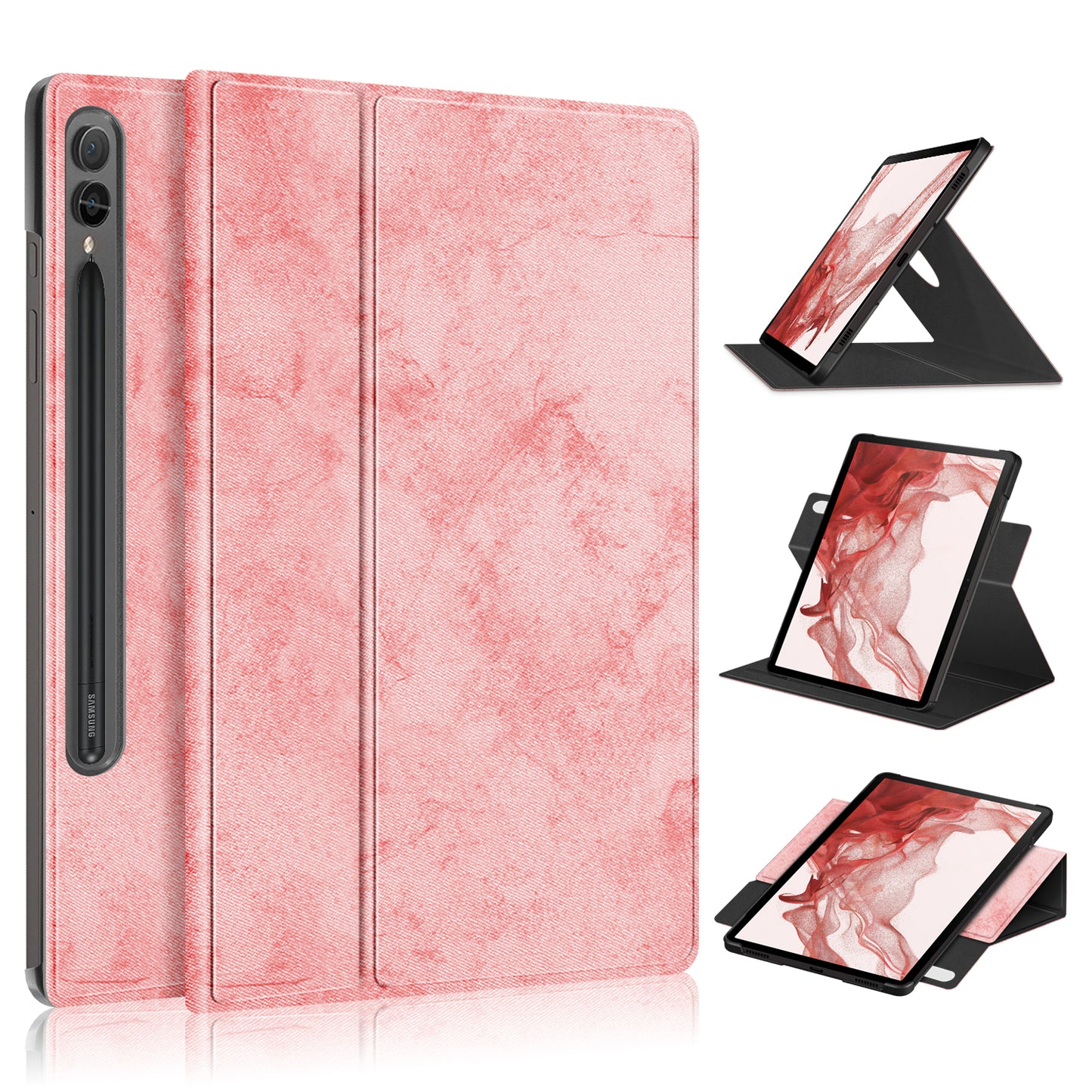 Rotating Stand Voltage Samsung Galaxy Tab S9+ Case Leather