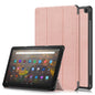 Tri-fold Caster Leather Kindle Fire HD 10 (2023) Case Hard Shell Slim