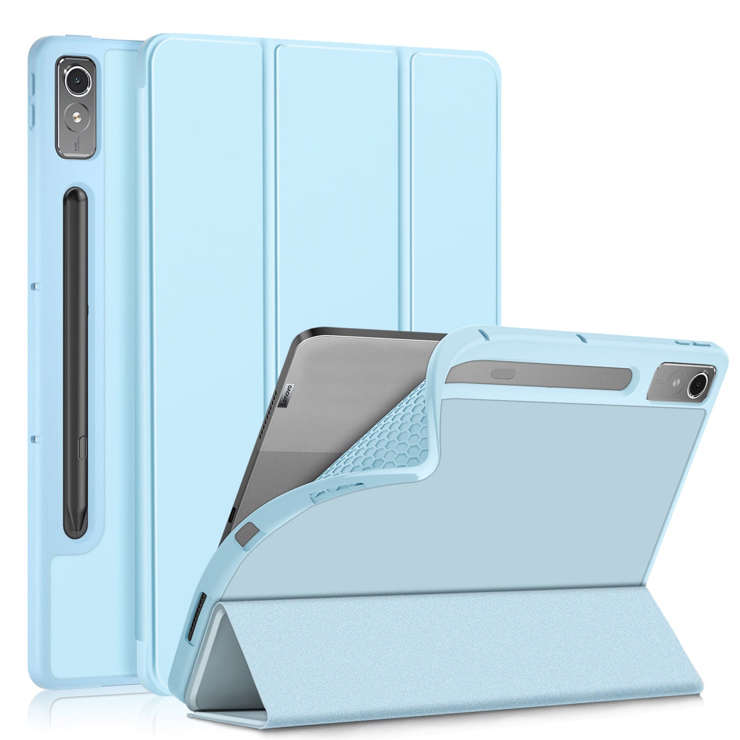 Soft TPU Combo Leather Lenovo Tab P12 (2023) Case Tri-fold Stand