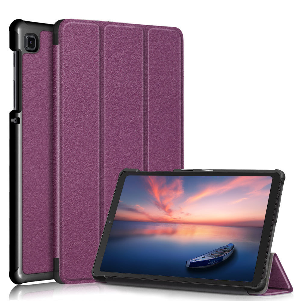 Tri-fold Caster Leather Samsung Galaxy Tab A7 Lite Case Slim