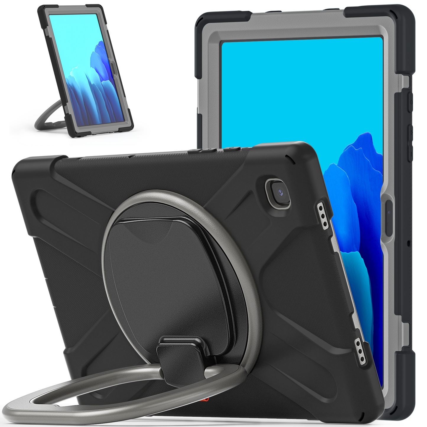 Pirate Box Galaxy Tab A7 Case Hook Stand Rotating Hand Shoulder Strap