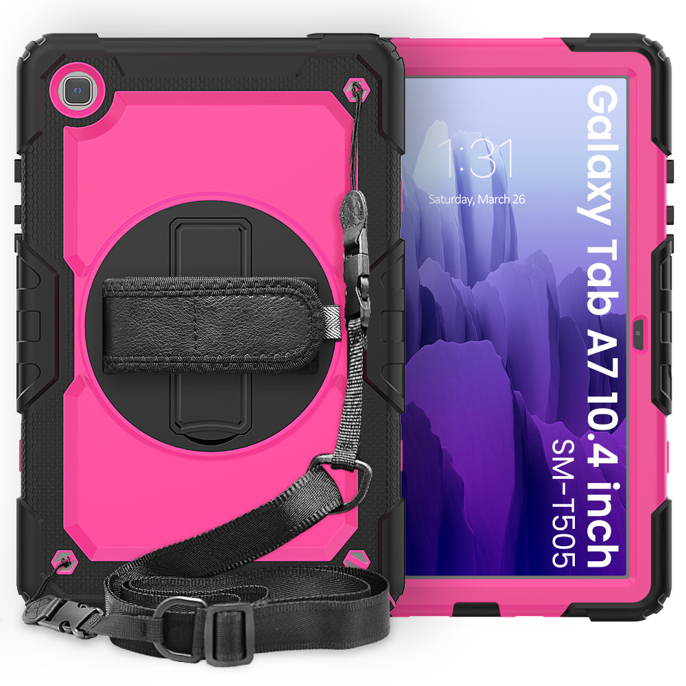 Tough Strap Built-in Screen Protector Galaxy Tab A7 Case Multi-functional