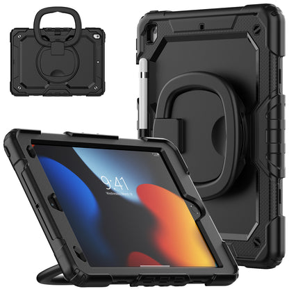 Tough Handle Grip Hook Apple iPad 8 Case Rotatable