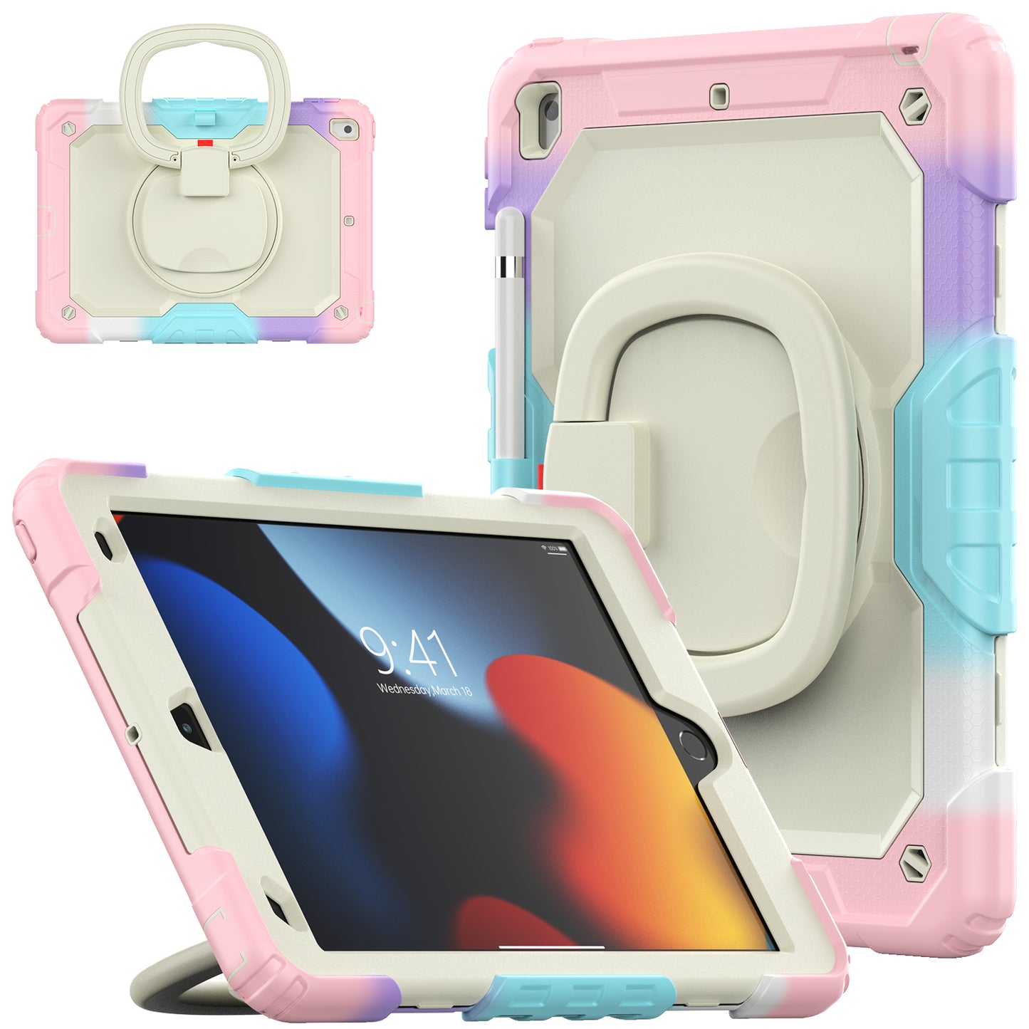 Tough Handle Grip Hook Apple iPad Pro 10.5 Case Rotatable