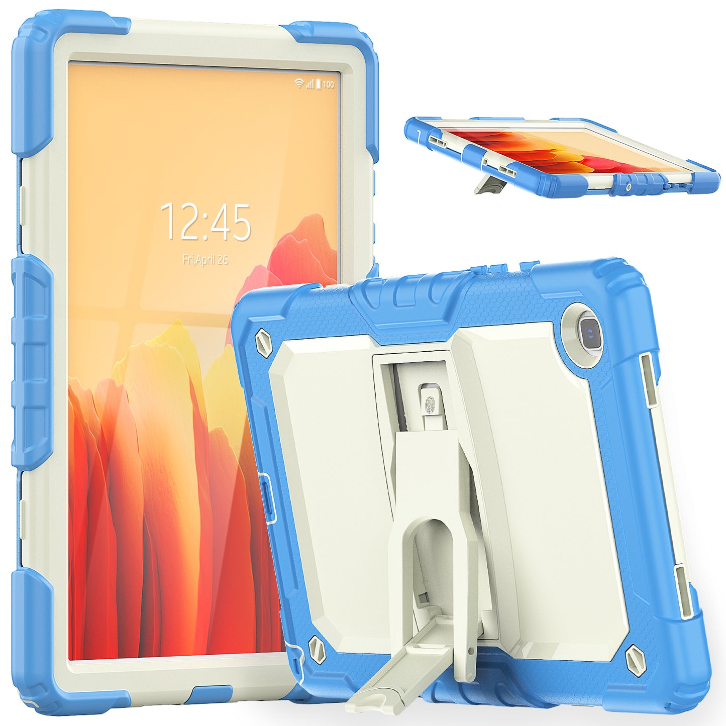 Kickstand Built-in Screen Protector Galaxy Tab A7 Case Shoulder Strap