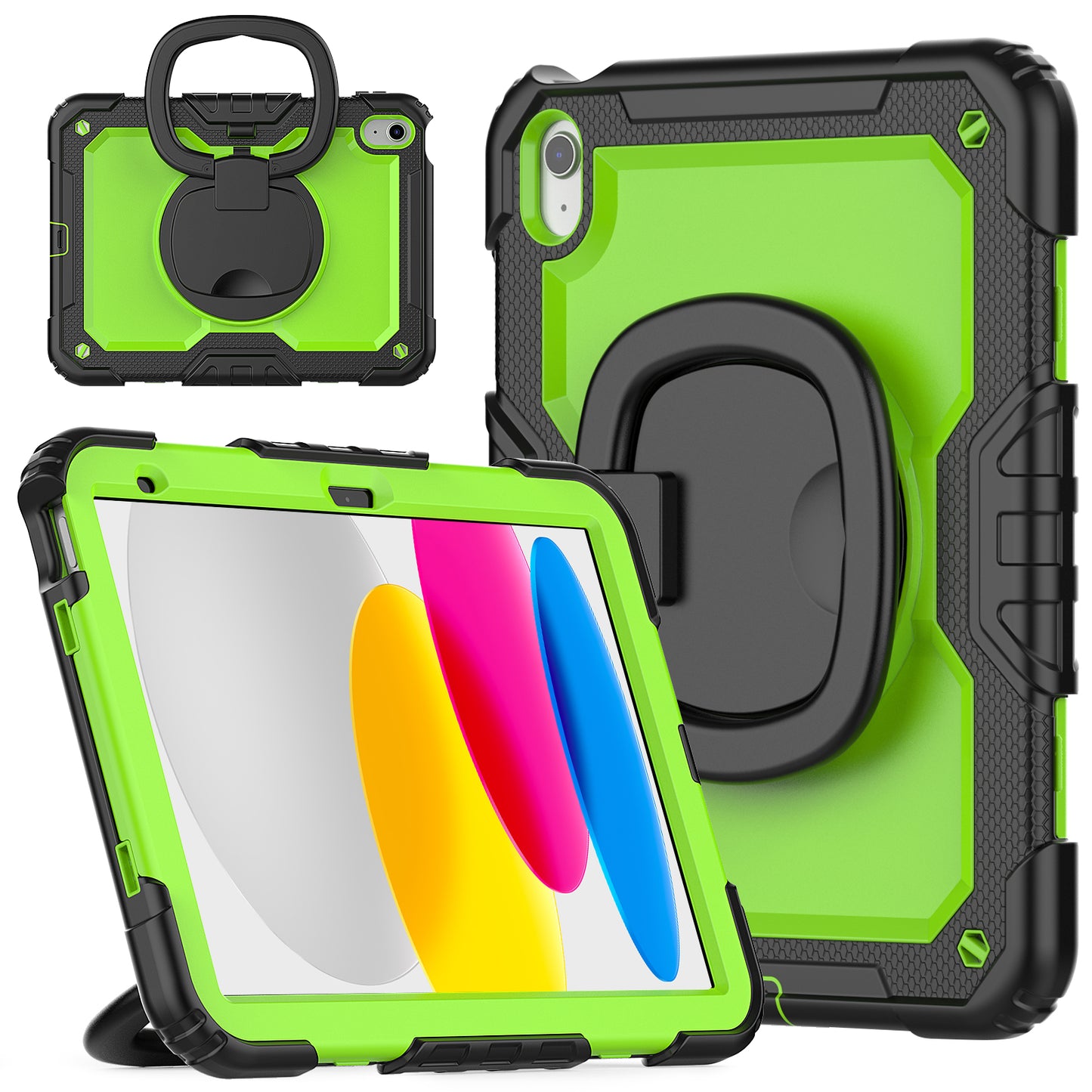 Tough Handle Grip Hook Apple iPad 10 Case Rotatable