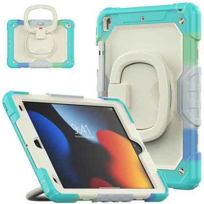 Tough Handle Grip Hook Apple iPad 8 Case Rotatable