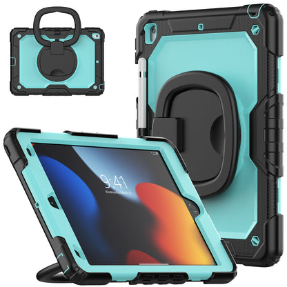 Tough Handle Grip Hook Apple iPad 8 Case Rotatable