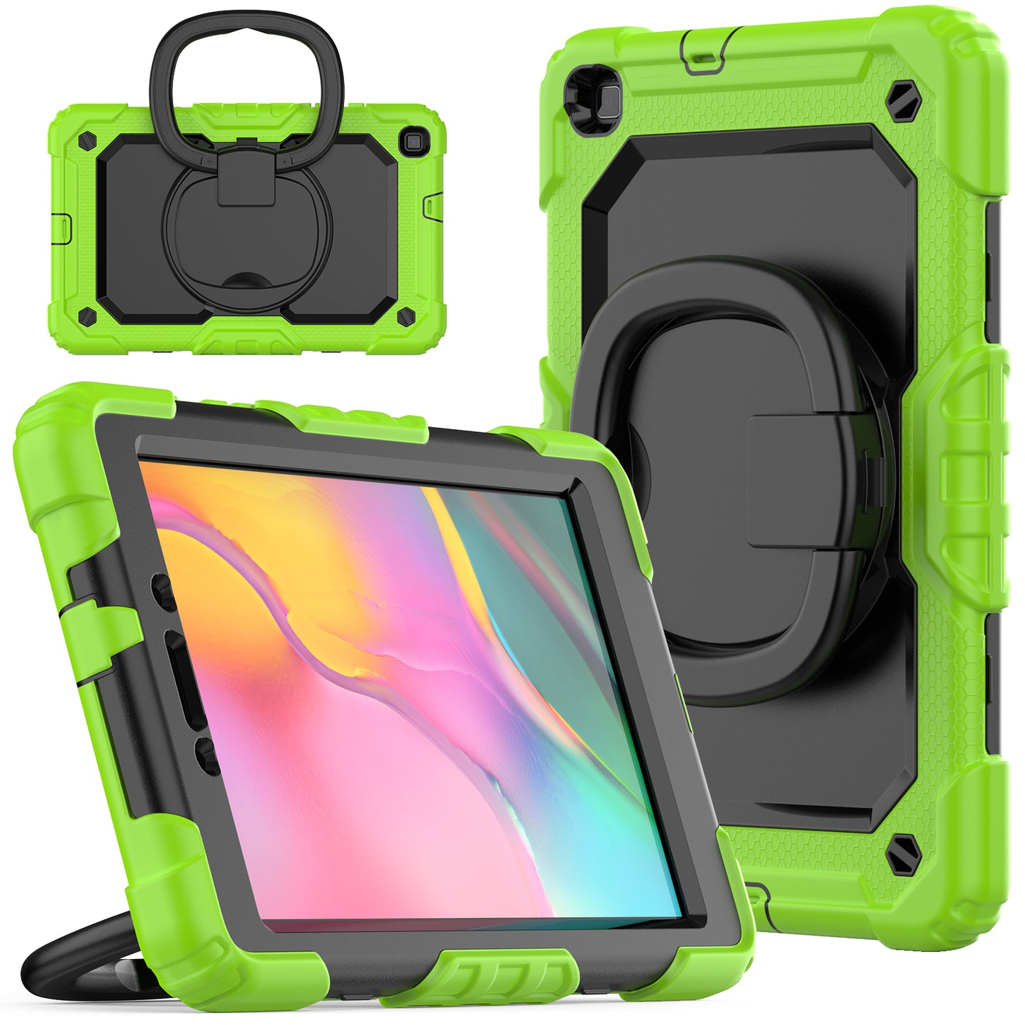 Tough Handle Grip Hook Samsung Galaxy Tab A 8.0 (2019) Case Rotatable