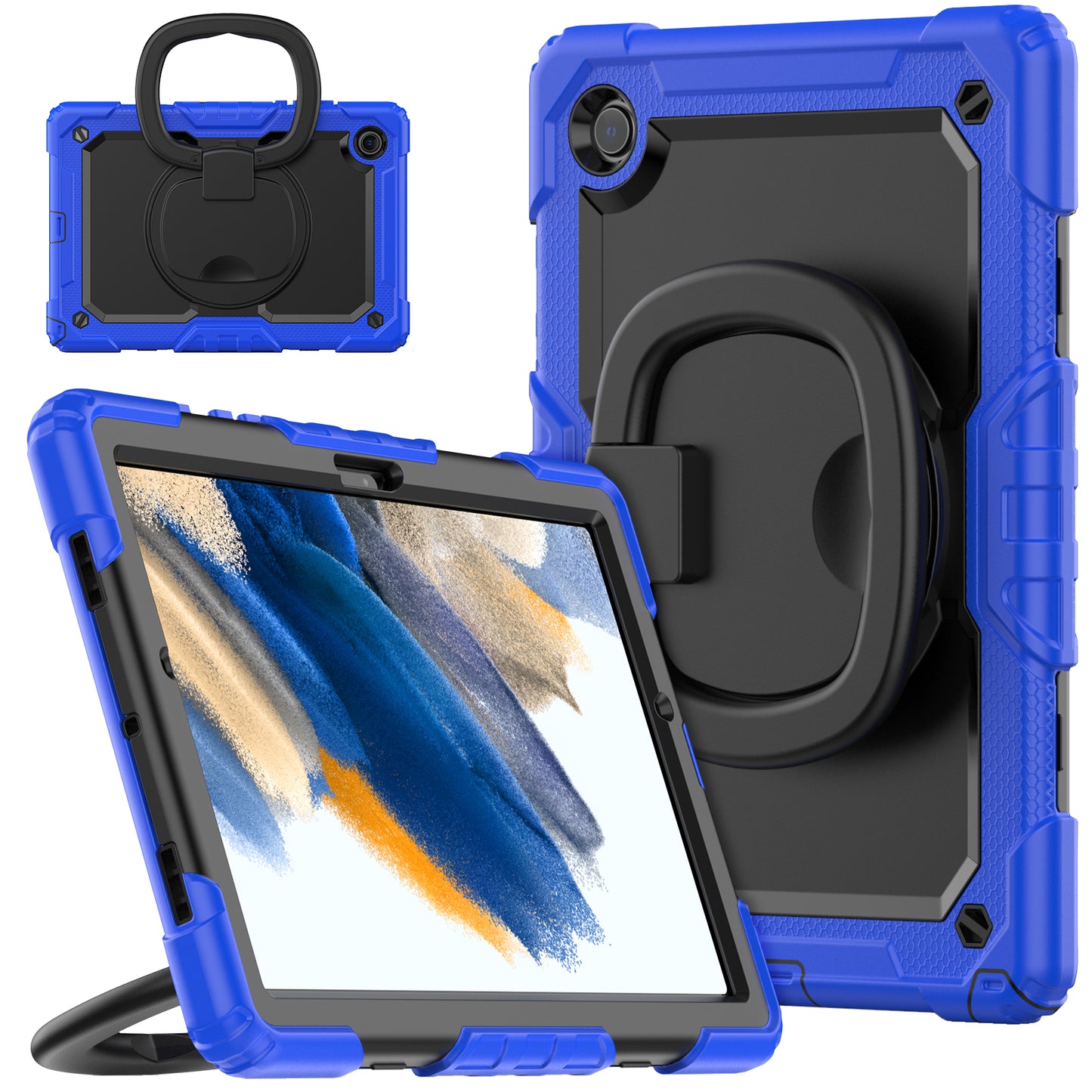 Tough Handle Grip Hook Samsung Galaxy Tab A8 Case Rotatable