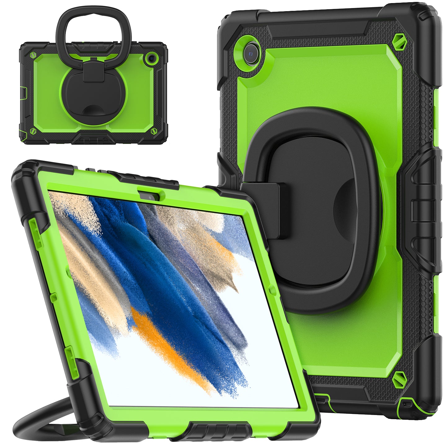 Tough Handle Grip Hook Samsung Galaxy Tab A8 Case Rotatable