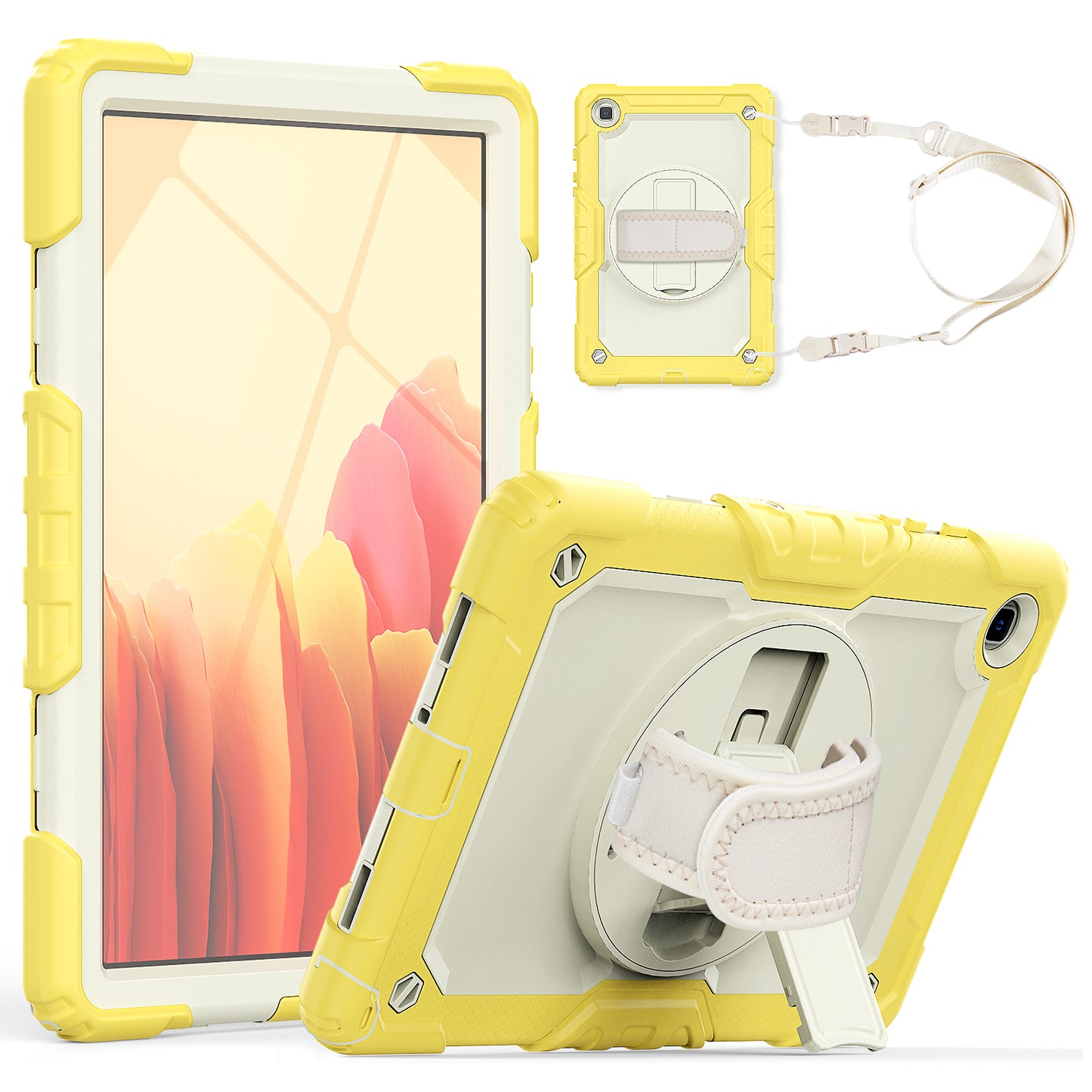 Tough Strap Built-in Screen Protector Galaxy Tab A7 Case Multi-functional