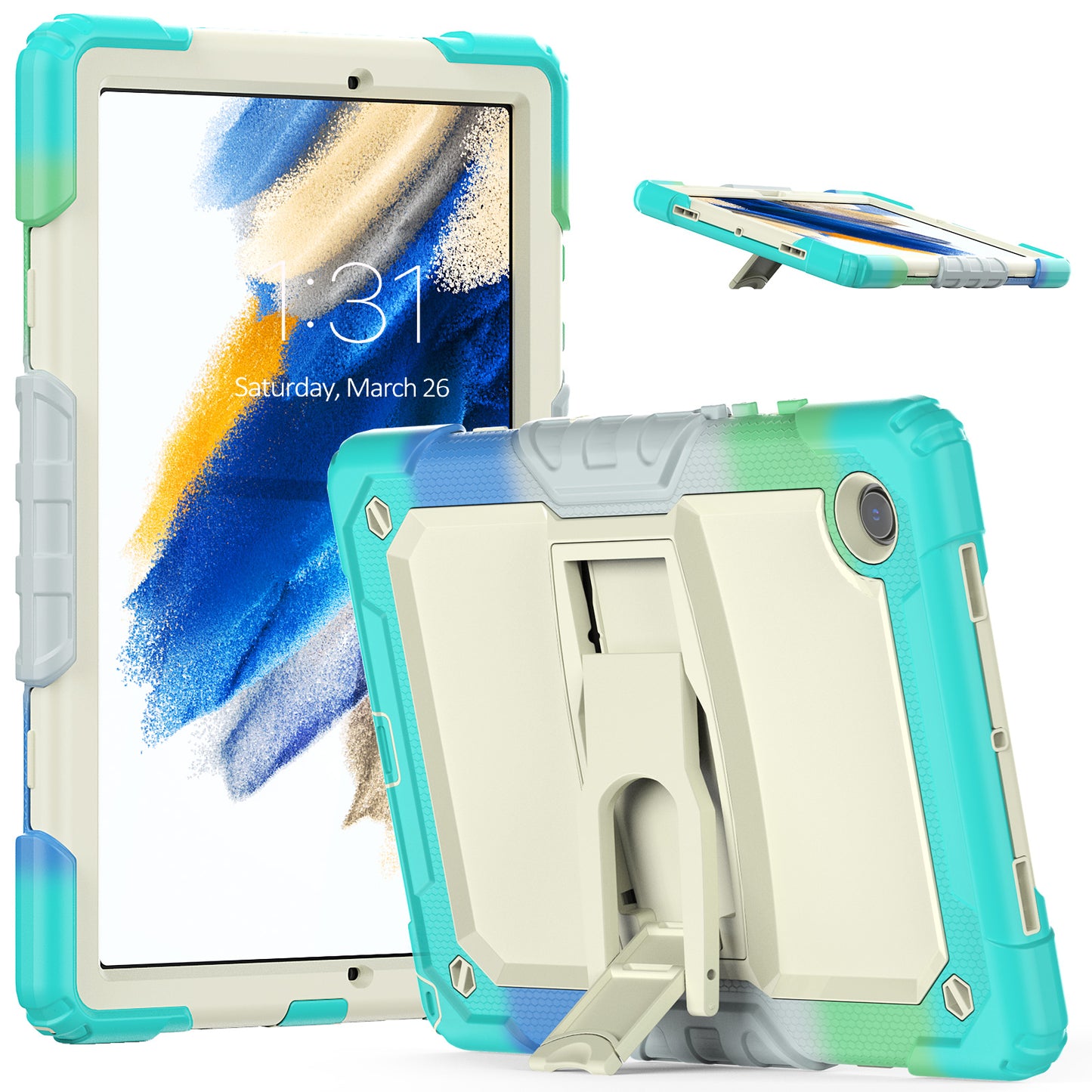 Kickstand Built-in Screen Protector Galaxy Tab A8 Case Shoulder Strap