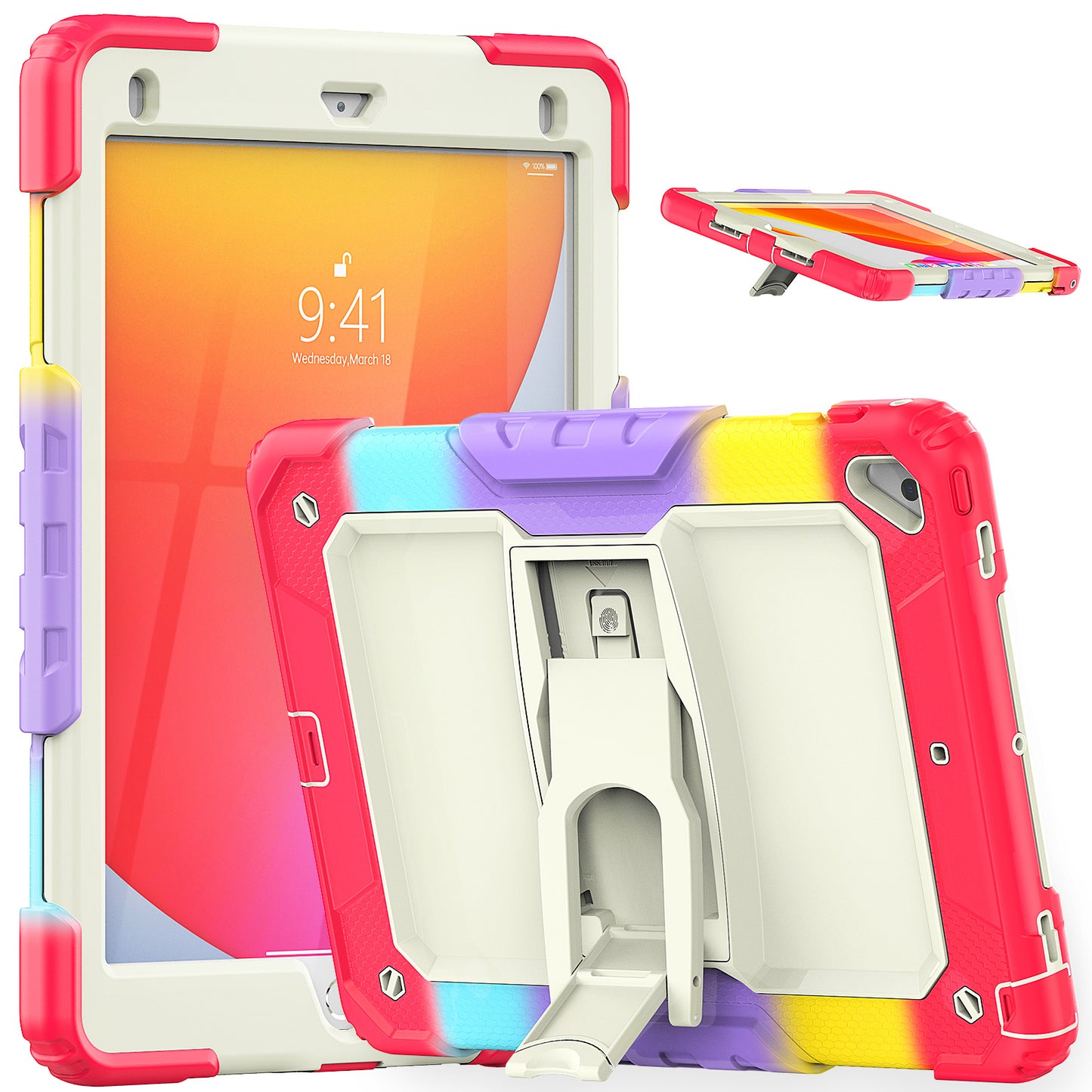 Kickstand Built-in Screen Protector Apple iPad 5 Case Shoulder Strap