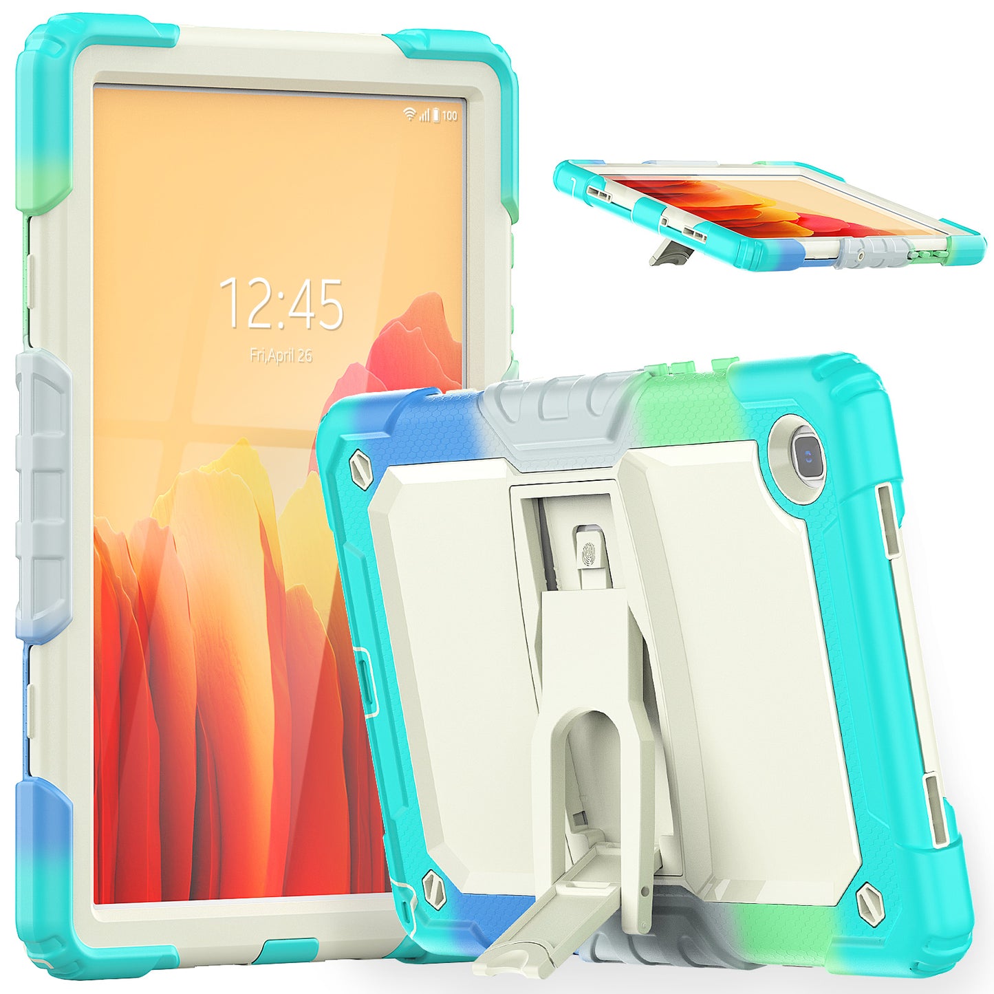 Kickstand Built-in Screen Protector Galaxy Tab A7 Case Shoulder Strap