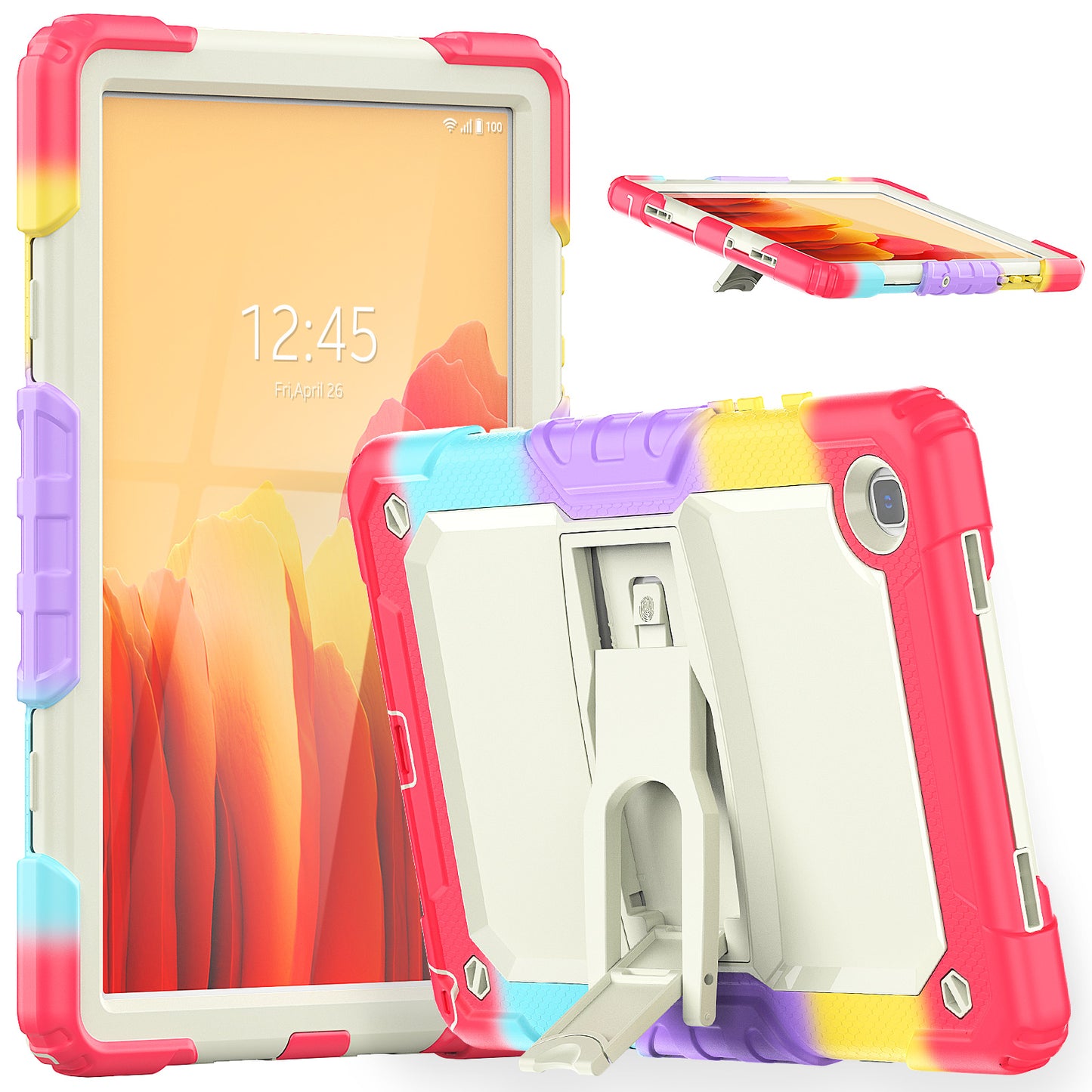 Kickstand Built-in Screen Protector Galaxy Tab A7 Case Shoulder Strap