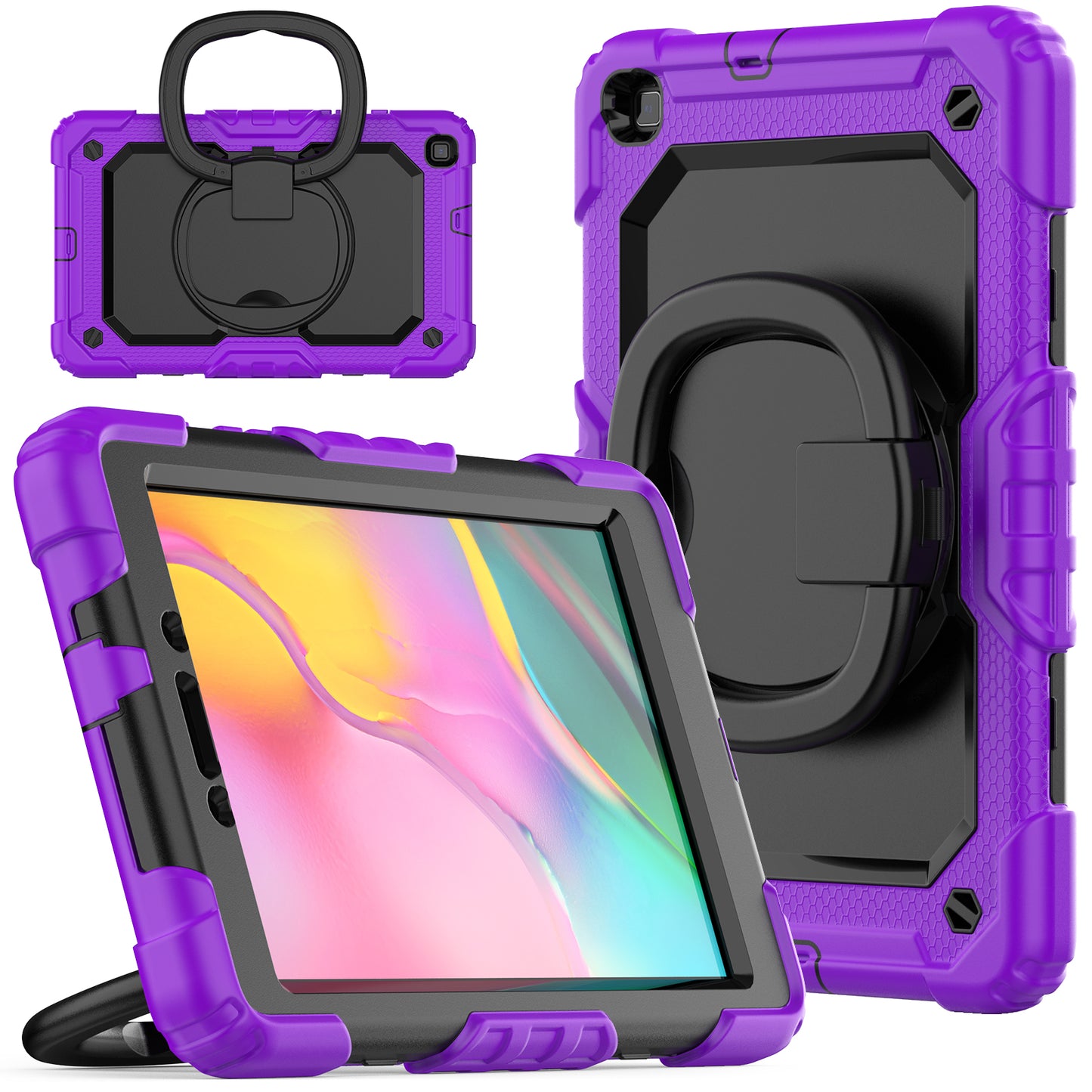 Tough Handle Grip Hook Samsung Galaxy Tab A 8.0 (2019) Case Rotatable