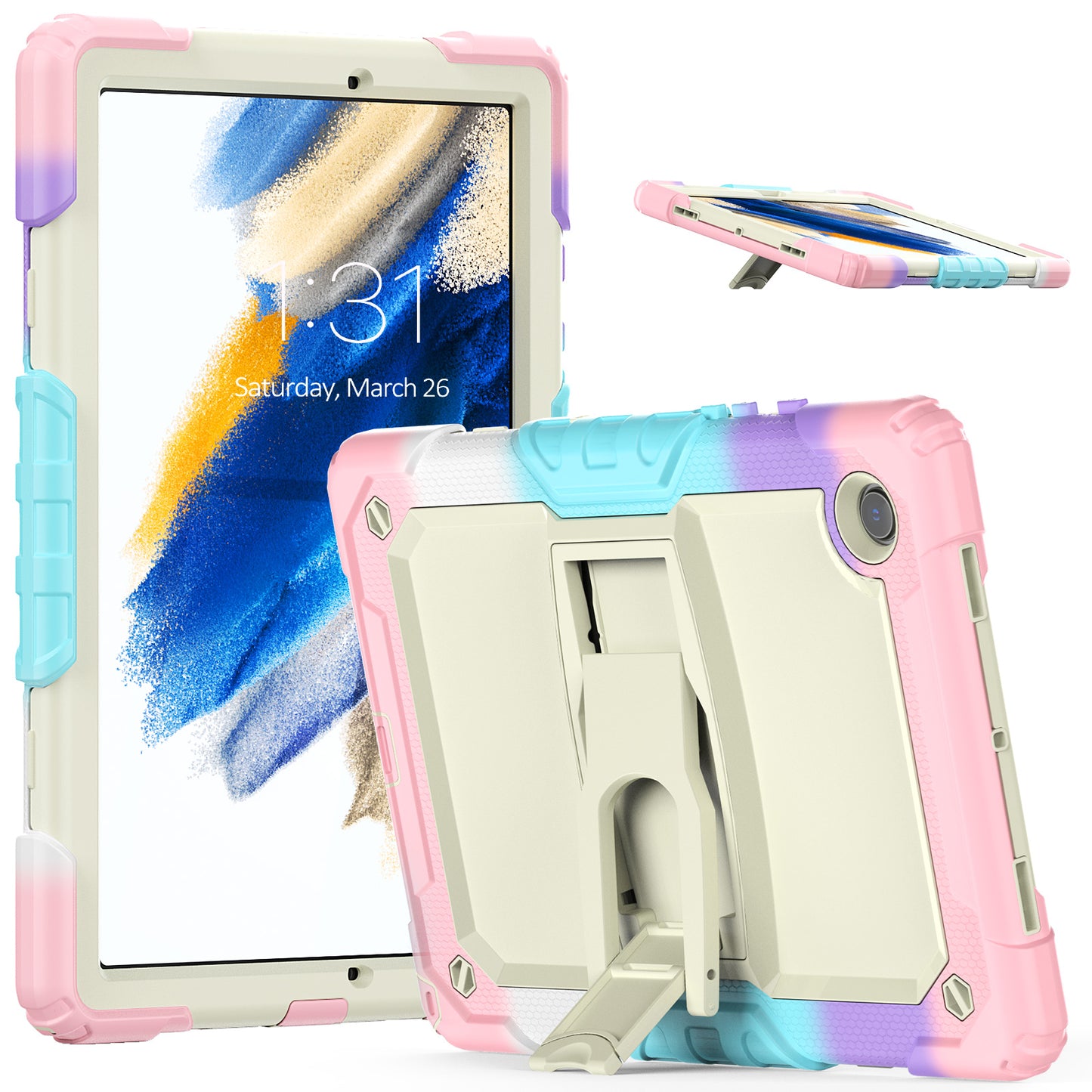 Kickstand Built-in Screen Protector Galaxy Tab A8 Case Shoulder Strap