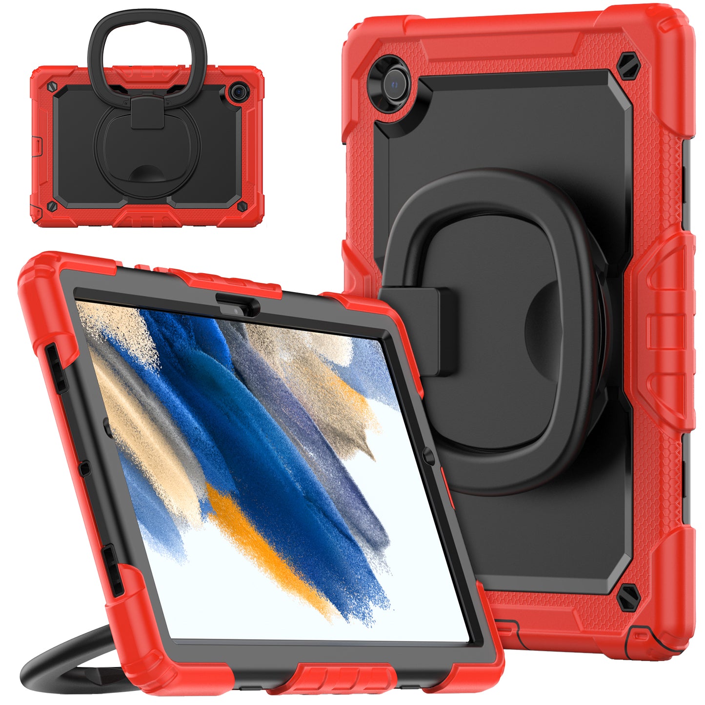 Tough Handle Grip Hook Samsung Galaxy Tab A8 Case Rotatable