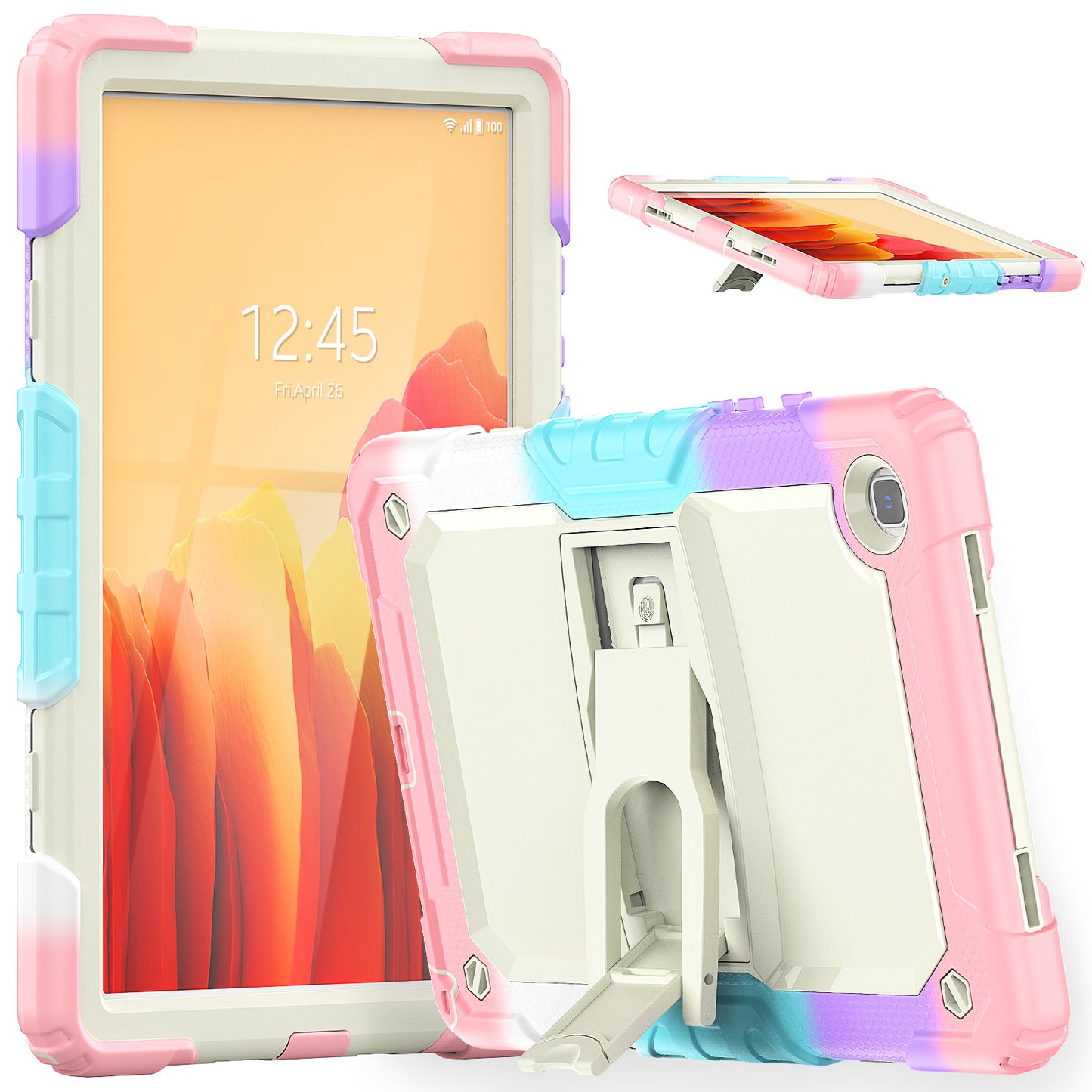 Kickstand Built-in Screen Protector Galaxy Tab A7 Case Shoulder Strap