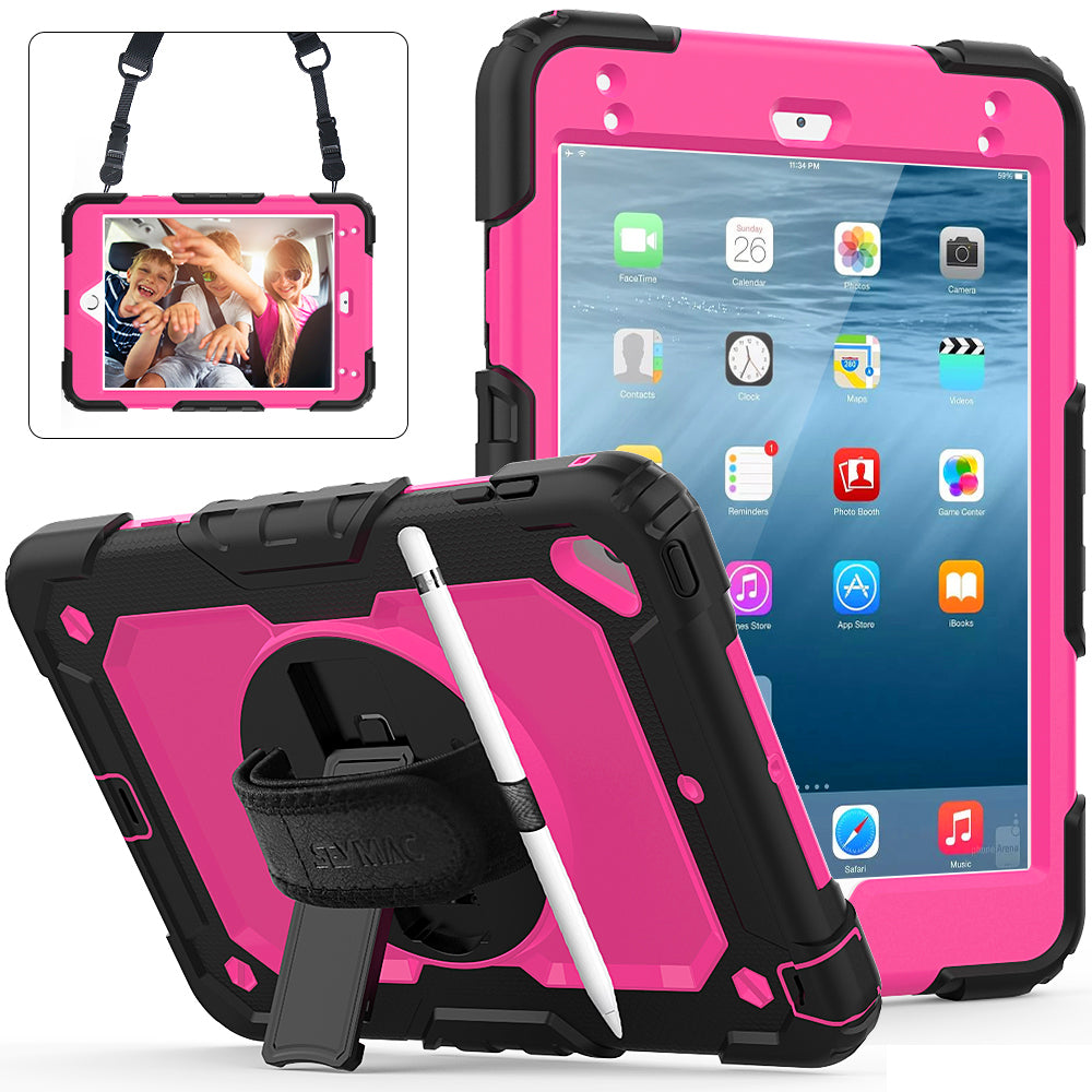 Tough Strap Built-in Screen Protector iPad Mini 4 Case Multi-functional