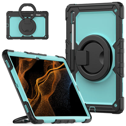 Tough Handle Grip Hook Samsung Galaxy Tab S8 Ultra Case Rotatable