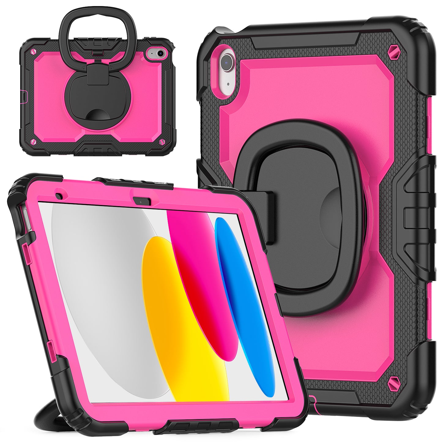 Tough Handle Grip Hook Apple iPad 10 Case Rotatable