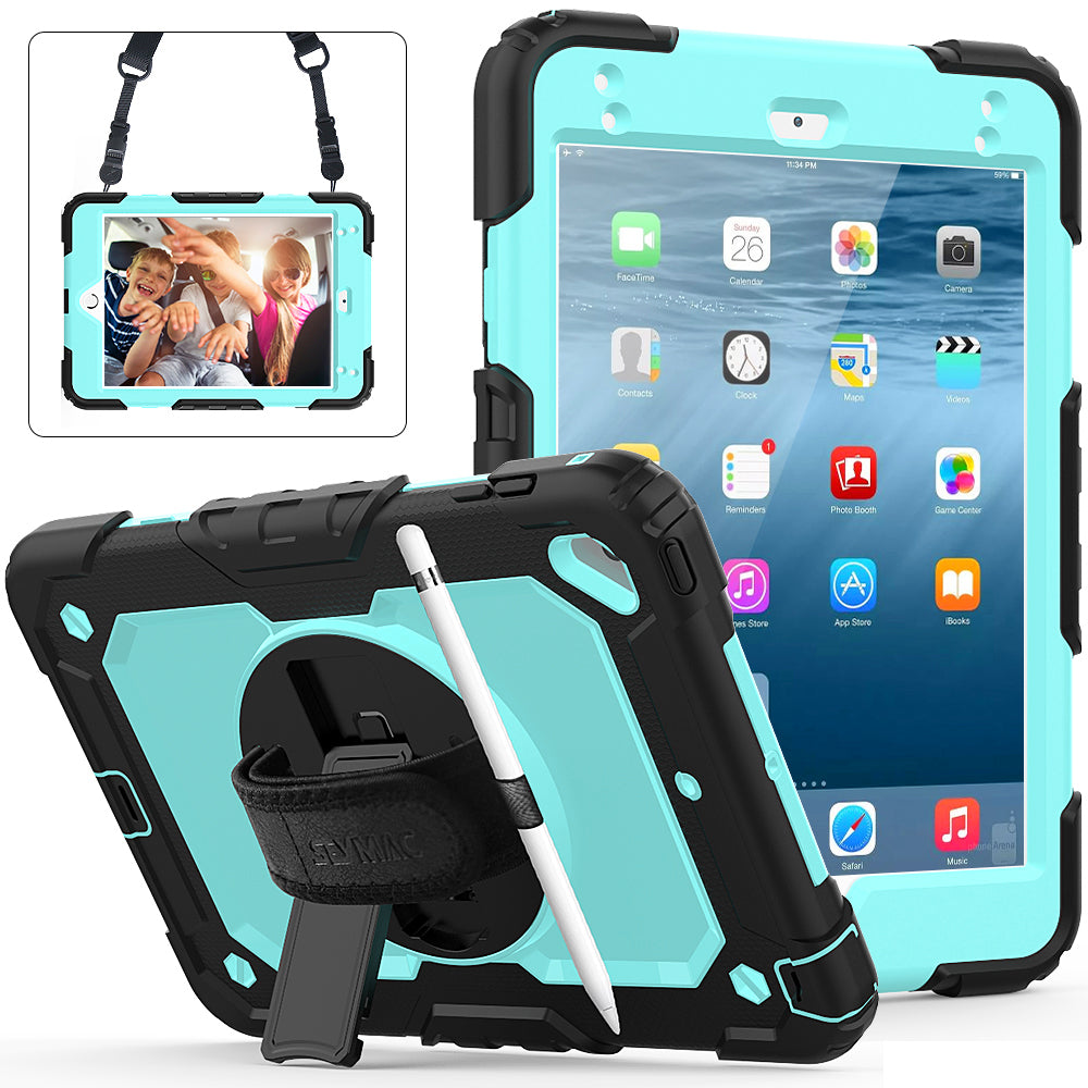 Tough Strap Built-in Screen Protector iPad Mini 4 Case Multi-functional