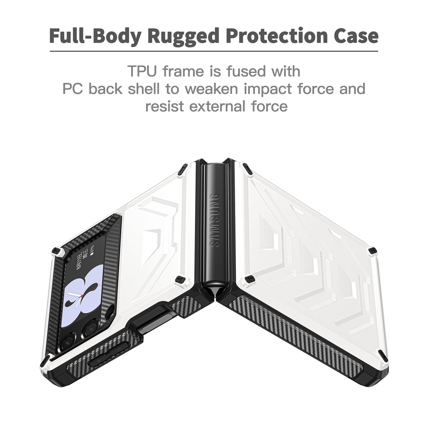 Mech King Samsung Galaxy Z Flip3 Case Rugged Mul-angele Kicktand