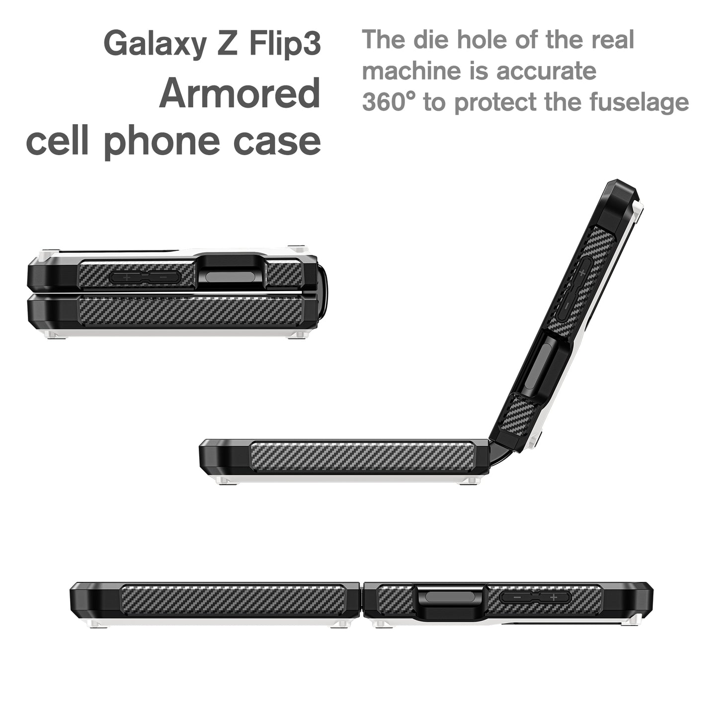 Mech King Samsung Galaxy Z Flip3 Case Rugged Mul-angele Kicktand